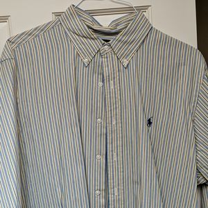 Yellow Blue Navy Ralph Lauren Long Sleeve Shirt